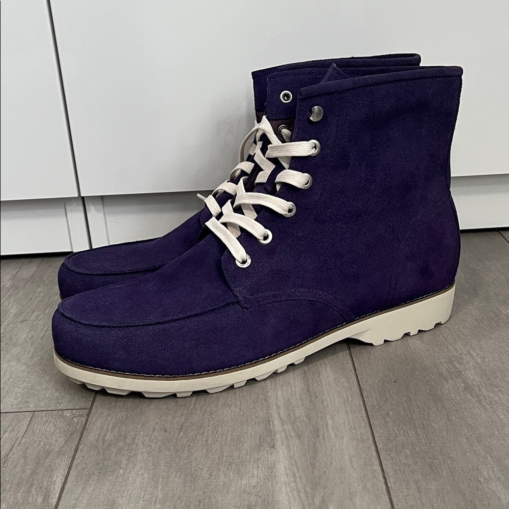 HOST PICK 💜 NWOT CADILLAC Men’s Purple Suede Boots, Size 13